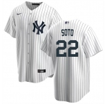 Men's New York Yankees #22 Juan Soto White Cool Base Stitched Baseball JerseyMen's New York Yankees #22 Juan Soto White Cool Base Stitched Baseball Jersey