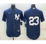 Men's New York Yankees #23 Don Mattingly Black Stitched Nike Cool Base Throwback Jersey