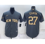 Men's New York Yankees #27 Giancarlo Stanton Grey 2022 All Star Stitched Cool Base Nike
