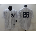 Men's New York Yankees #28 Josh Donaldson White Cool Base Stitched Baseball Jersey