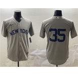 Men's New York Yankees #35 Cody Bellinger Gray Cool Base Stitched Baseball Jersey