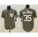 Men's New York Yankees #35 Cody Bellinger Olive 2026 Armed Forces Day Salute To Service Stitched Baseball Jerse