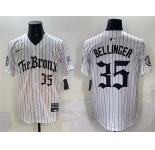 Men's New York Yankees #35 Cody Bellinger White Pinstripe 'Gothic Legacy Edition' Vapor Premier Limited Stitched Baseball Jersey