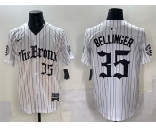 Men's New York Yankees #35 Cody Bellinger White Pinstripe 'Gothic Legacy Edition' Vapor Premier Limited Stitched Baseball Jersey