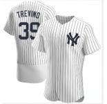 Men's New York Yankees #39 Jose Trevino White Stitched MLB Flex Base Nike Jersey