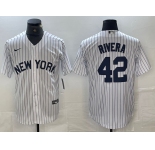 Men's New York Yankees #42 Mariano Rivera White 2024 Cool Base Stitched Jerseys