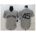 Men's New York Yankees #45 Gerrit Cole Gray Game 2021 Field of Dreams Jersey