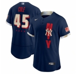 Men's New York Yankees #45 Gerrit Cole Nike Navy 2021 MLB All-Star Authentic Player Jersey