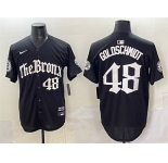 Men's New York Yankees #48 Paul Goldschmidt Black 'Gothic Legacy Edition' Vapor Premier Limited Stitched Baseball Jersey