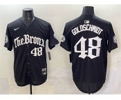 Men's New York Yankees #48 Paul Goldschmidt Black 'Gothic Legacy Edition' Vapor Premier Limited Stitched Baseball Jersey