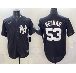 Men's New York Yankees #53 David Bednar Black Stitched Baseball Jersey