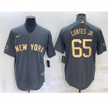Men's New York Yankees #65 Nestor Cortes Jr Grey 2022 All Star Stitched Cool Base Nike Jersey