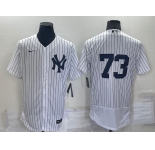 Men's New York Yankees #73 Antoan Richardson White No Name Stitched MLB Flex Base Nike Jersey