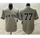 Men's New York Yankees #77 Clint Frazier Gray Cool Base Stitched Jersey
