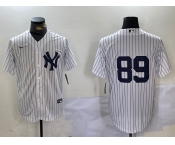 Men's New York Yankees #89 Jasson Dominguez White Cool Base Stitched Jersey