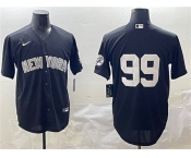 Men's New York Yankees #99 Aaron Judge Black Cool Base Stitched Baseball Jersey