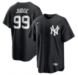 Men's New York Yankees #99 Aaron Judge Black Lights Out Limited Stitched Baseball Jersey