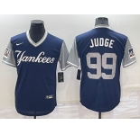 Men's New York Yankees #99 Aaron Judge Judge Navy LLWS Players Weekend Stitched Nickname Nike Jersey