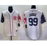 Men's New York Yankees #99 Aaron Judge White American Style Limited Stitched Baseball Jersey