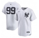 Men's New York Yankees #99 Aaron Judge White Home Limited Stitched Baseball Jersey