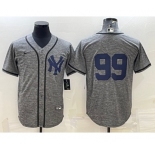 Men's New York Yankees #99 Aaron Judgey No Name Grey Gridiron Cool Base Stitched Jerseys