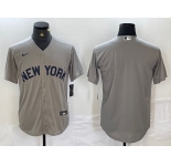 Men's New York Yankees Blank 2021 Grey Field of Dreams Cool Base Stitched Baseball Jersey