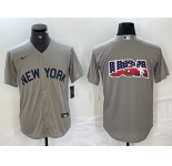 Men's New York Yankees Blank 2021 Grey Field of Dreams Cool Base Stitched Baseball Jerseys