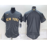 Men's New York Yankees Blank Grey 2022 All Star Stitched Flex Base Nike Jersey