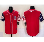 Men's New York Yankees Blank Red American Style Limited Stitched Baseball Jersey