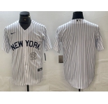 Men's New York Yankees Blank White 2024 Cool Base Stitched Jersey