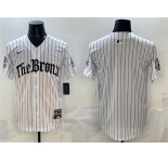 Men's New York Yankees Blank White Pinstripe 'Gothic Legacy Edition' Vapor Premier Limited Stitched Baseball Jersey