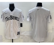 Men's New York Yankees Blank White Pinstripe 'Gothic Legacy Edition' Vapor Premier Limited Stitched Baseball Jersey