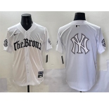 Men's New York Yankees Team Big Logo White 'Gothic Legacy Edition' Vapor Premier Limited Stitched Baseball Jerseys