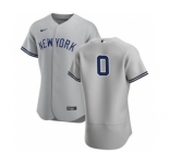 Men's Nike New York Yankees #0 Adam Ottavino Gray Road 2020 Authentic Player Baseball Jersey