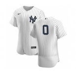 Men's Nike New York Yankees #0 Adam Ottavino White Navy Home 2020 Authentic Player Baseball Jersey