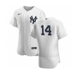 Men's Nike New York Yankees #14 Tyler Wade White Navy Home 2020 Authentic Player Baseball Jersey