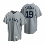 Men's Nike New York Yankees #19 Masahiro Tanaka Gray Cooperstown Collection Road Stitched Baseball Jersey