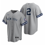 Men's Nike New York Yankees #2 Derek Jeter Gray 2020 Hall of Fame Induction Stitched Baseball Jersey