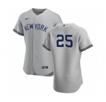 Men's Nike New York Yankees #25 Gleyber Torres Gray Road 2020 Authentic Player Baseball Jersey