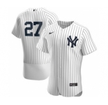 Men's Nike New York Yankees #27 Giancarlo Stanton White Home 2020 Authentic Player Team Baseball Jersey