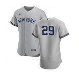 Men's Nike New York Yankees #29 Gio Urshela Gray Road 2020 Authentic Player Baseball Jersey