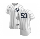 Men's Nike New York Yankees #53 Zack Britton White Navy Home 2020 Authentic Player Baseball Jersey
