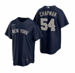 Men's Nike New York Yankees #54 Aroldis Chapman Navy Alternate Stitched Baseball Jersey