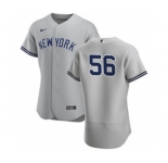 Men's Nike New York Yankees #56 Jonathan Holder Gray Road 2020 Authentic Player Baseball Jersey