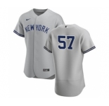 Men's Nike New York Yankees #57 Chad Green Gray Road 2020 Authentic Player Baseball Jersey
