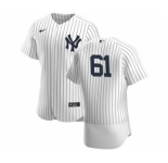 Men's Nike New York Yankees #61 Ben Heller White Navy Home 2020 Authentic Player Baseball Jersey