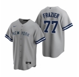 Men's Nike New York Yankees #77 Clint Frazier Gray Road Stitched Baseball Jersey