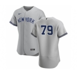 Men's Nike New York Yankees #79 Nick Nelson Gray Road 2020 Authentic Player Baseball Jersey