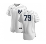 Men's Nike New York Yankees #79 Nick Nelson White Navy Home 2020 Authentic Player Baseball Jersey