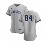 Men's Nike New York Yankees #84 Albert Abreu Gray Road 2020 Authentic Player Baseball Jersey